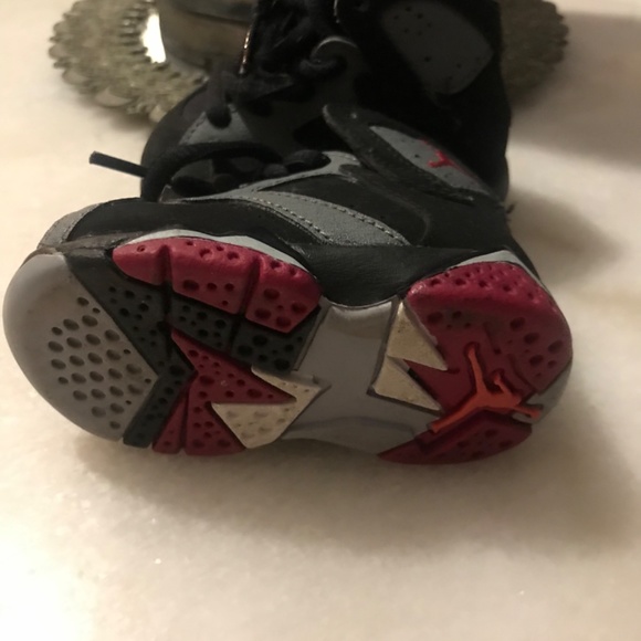Nike Air Jordan VII 7 Retro 30th GG GS Valentines Day Grey Fuchsia XI - Picture 5 of 5